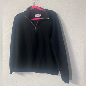 Topman Black Classic Casual Quarter Zip M Pullover Sweater jacket